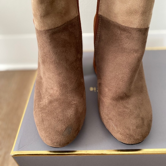 Colorblock block heel boots - Picture 3 of 3